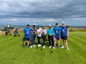 Caddies at Castle Course Scotland St Andrews.